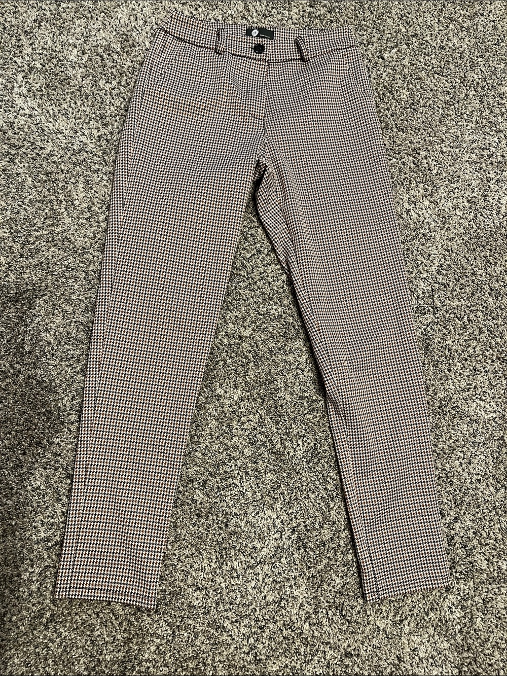 Women’s Italian Brown Houndstooth Pants- Small